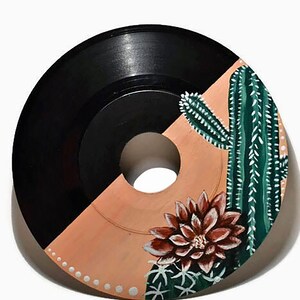 Custom Hand Painted Vinyl Record 7-inch image 5