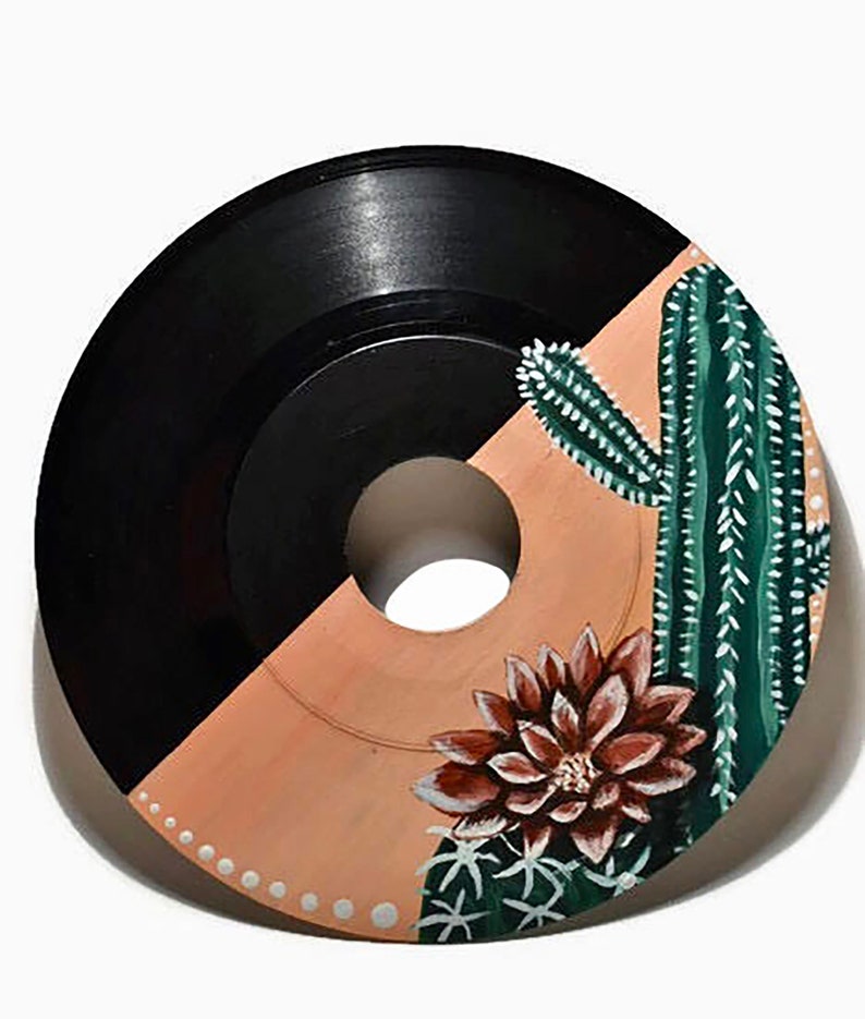 Custom Hand Painted Vinyl Record 7-inch image 5