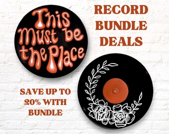 Bundle Deal Record Decor, Painted Gift, Vinyl Records Art, Music Lover Gift, Sustainable Art, The Concertgoer, Birthday Gift, Eco-Friendly