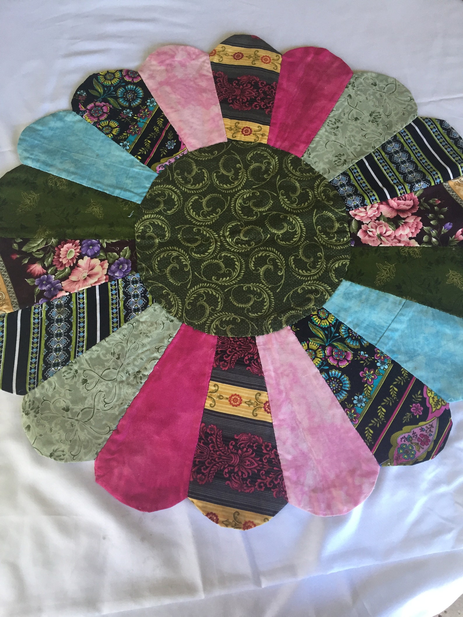 Patchwork Round Table Cloth Etsy