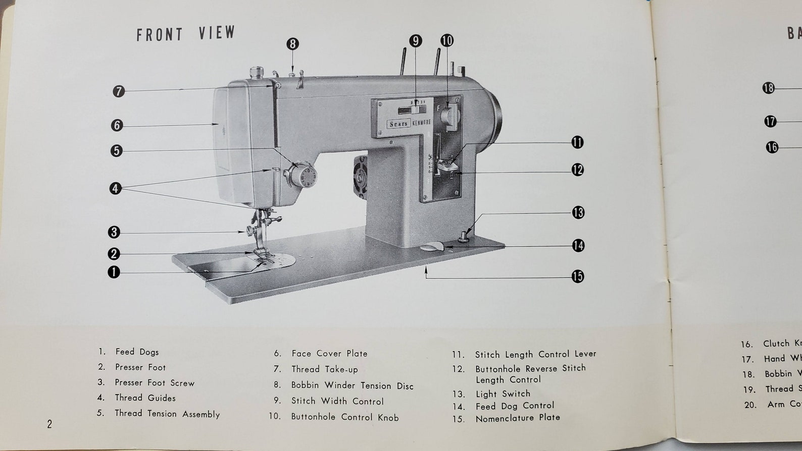 Sears Kenmore Model 158.140 Sewing Machine manual and parts | Etsy