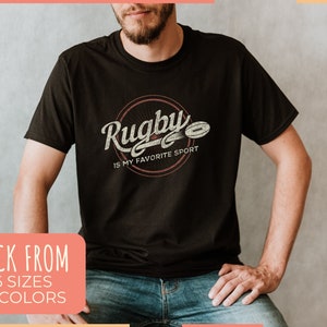 Rugby T-Shirt, Gift for Rugby Player, Rugby Is My Favorite Sport Unisex Softstyle Tee