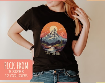 Custom Trip Shirt, Personalized Mountain Trip Shirt, Personalized Camp Shirts, Hiking Shirts, Preshrunk Unisex Camping Tee