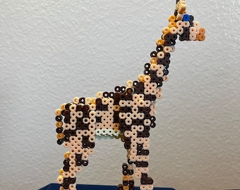 3Dキリンパーラービーズパターン：アフリカの動物工芸（デジタルダウンロード）