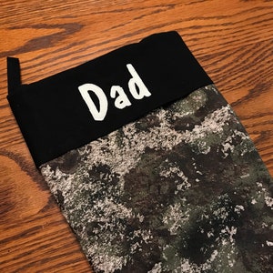 Personalized Camouflage hunter military Christmas stocking