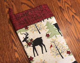 Calcetín navideño de ciervo personalizado