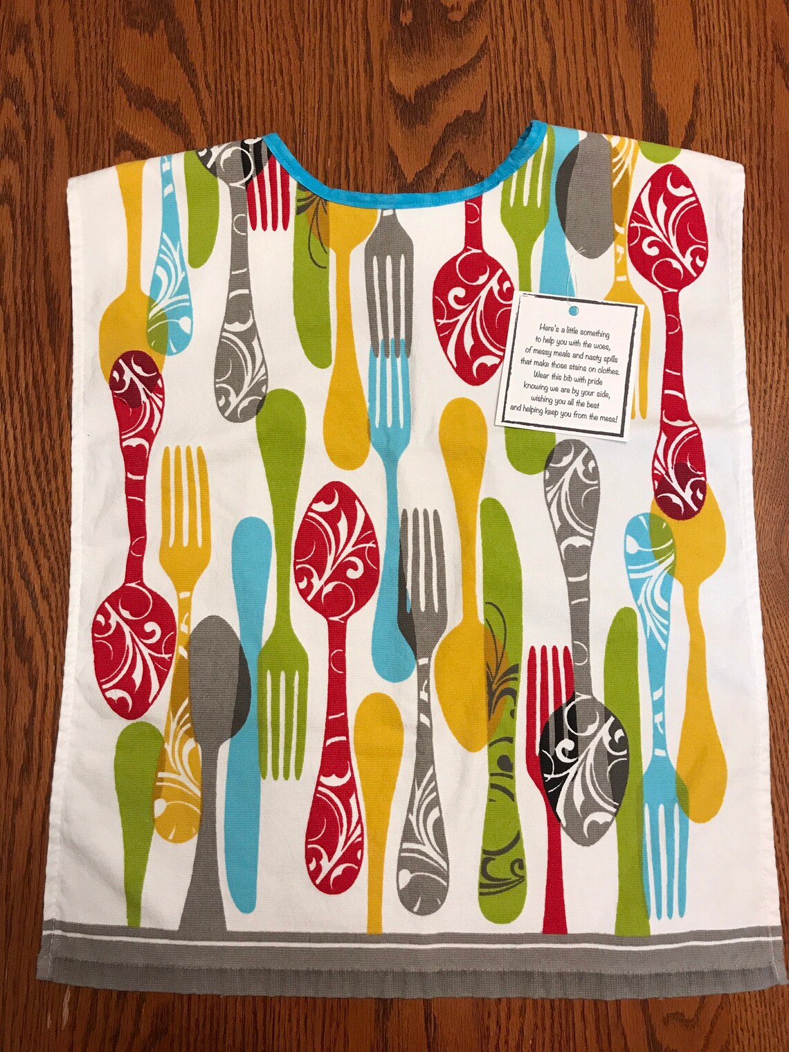 Adult dish towel bib handicap/disability full coverage bib Etsy