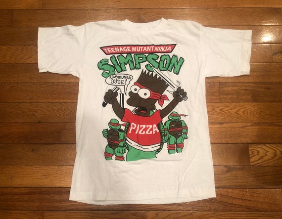 Bart Simpson Teenage Mutant Ninja Schildkroten Cowabunga Pizza Etsy
