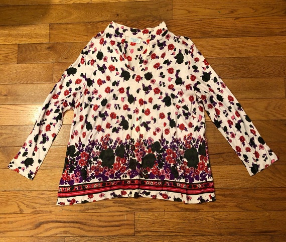 Vintage 60s Sears Floral Top
