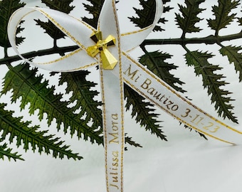 Personalized Ribbon Favors: Baptism, Wedding, Baby Shower