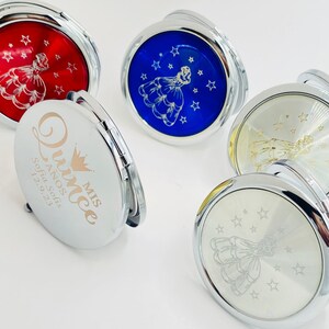 12pcs personalized Quinceanera favors/Recuerdos Para Quinceañera compact mirrors Sweet 16 Quinceanera FREE BAGS