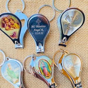 12pcs personalized Baptism favors/Recuerdos Para Bautizo gravados first communion bottle opener nail clippers Bautizo Recuerdos FREE BAGS
