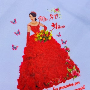 12pcs Quinceanera party Favors napkins Recuerdos Para Quinceanera servilletas RED 15 Años