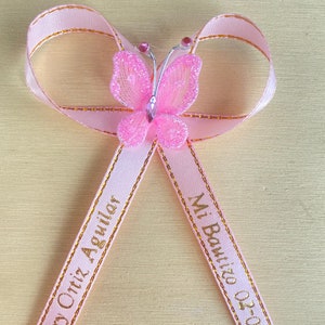 200-100-50-24pcs personalized ribbons/Baptism sweet sixteen,wedding,baby shower, Quinceanera,funeral ribbons Listones grabados