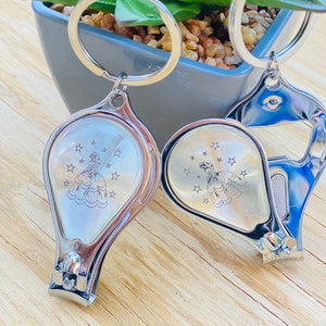 50 Sets Wedding Favors - Bottle Opener & Nail Clipper Keychains With Thank You Cards & Organza Bags, Bulk Guest Gifts