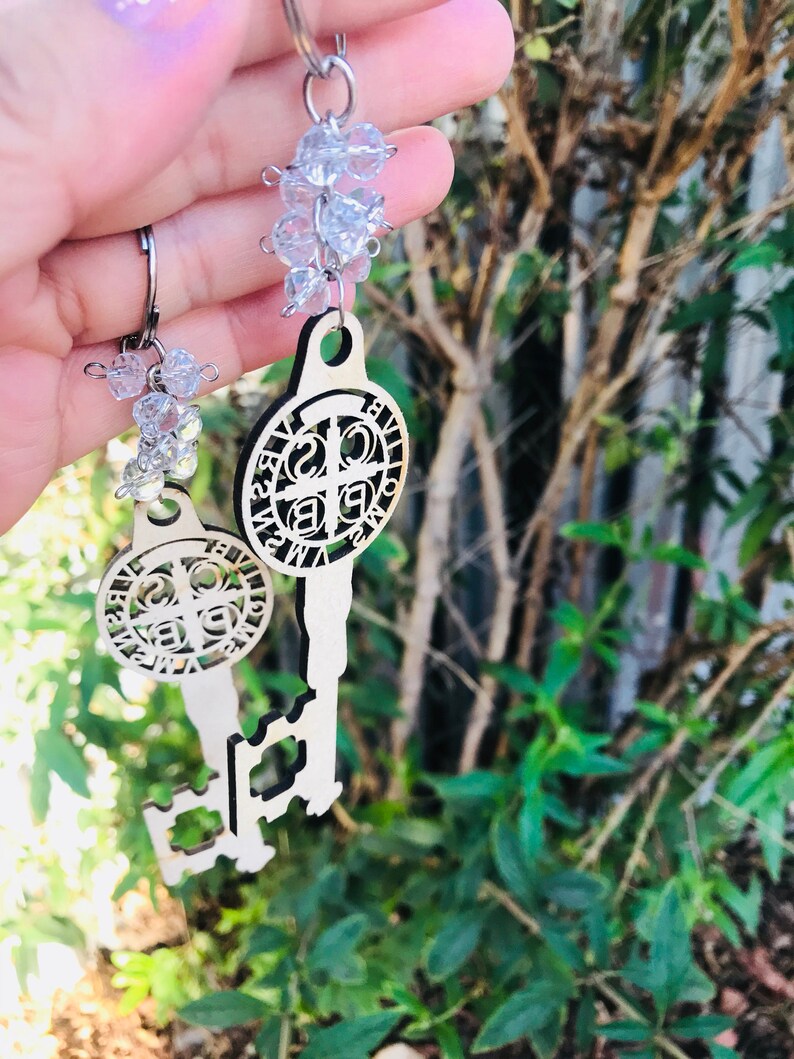 12pcs Recuerdos de boda Recuerdos para bautizoprimera comuni\u00f3n wood keychain ringbaptism favors 12pcs