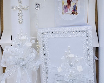 BOYS/GIRL Sets de velas para primera comunión first communion candle set velas de communion de nina 4pcs Spanish/English