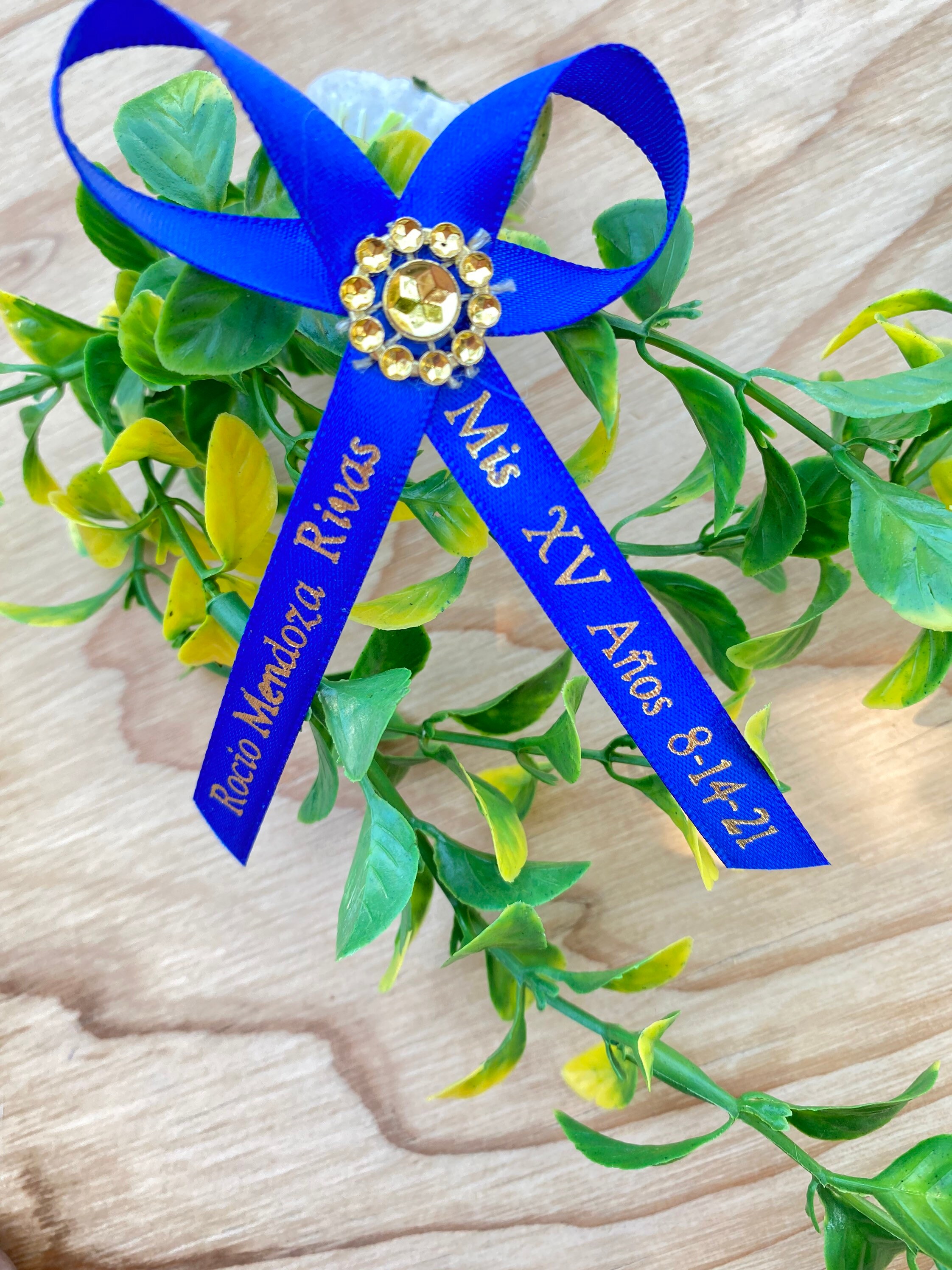 Royal Blue Ribbon In Graduation Personalized Royal Blue Ribbons: Quinceanera Party Favors (12pcs) - Etsy