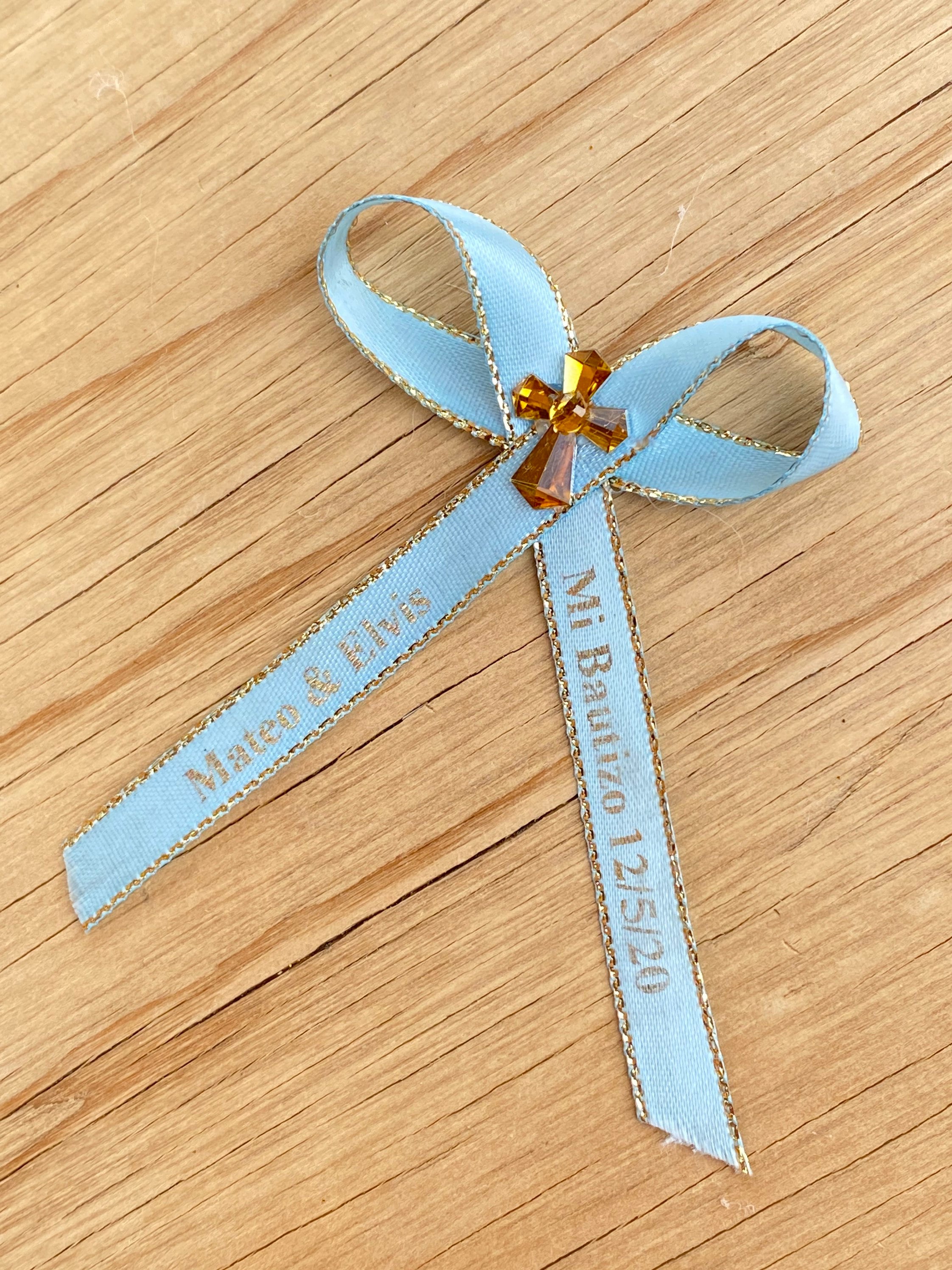 50 Personalized Satin Ribbons For Baby Showers, Weddings, Baptisms – Custom Text, Any Color