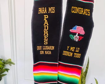 Graduation stole embroidered sash, Graduation Sarape 2026