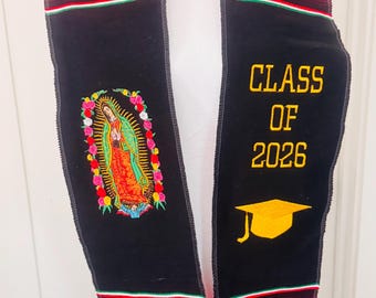 2026 Graduation stole embroidered sash Class of 2026