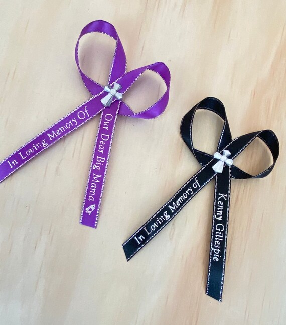 100-12pcs Memoerial Ribbons, Funeral Ribbons, Memorial Ribbons