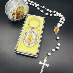 24pcs baptism favors keychain/Recuerdos para Bautizo/12 keychain/12rosaries recuerdos para primera comunión,quinceañera,confirmación