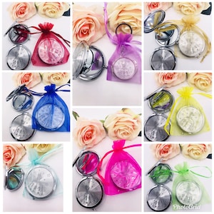 12pcs Quinceanera Favors /Recuerdos para Quinceanera Sweet 16 double sided mirrors with pouches