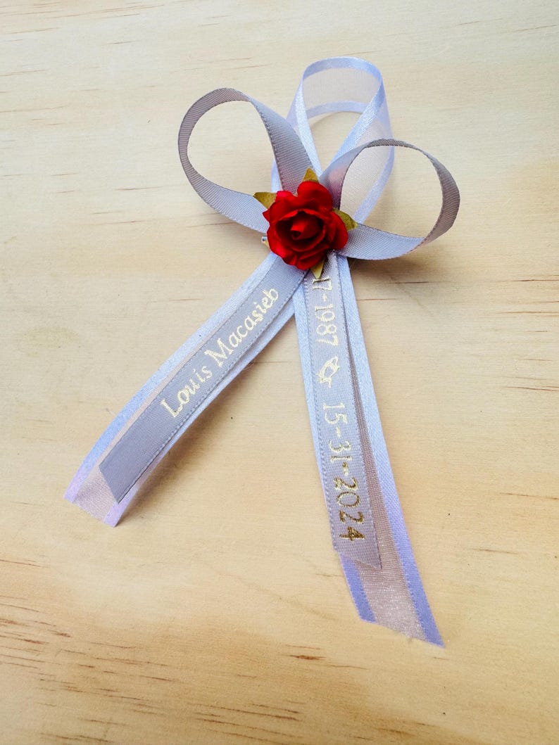 Custom Funeral Ribbons Personalized Funeral Favor Ribbons With Pin: Custom Memorial Ribbons - Etsy