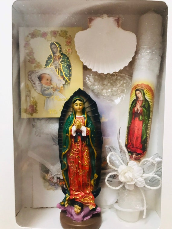 baptism candle set for girl