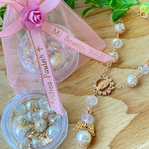 12 Virgin Guadalupe Rosary Bracelets: Personalized Baptism Favors Bild 1