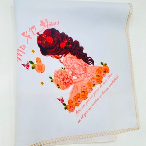 12pcs Quinceanera party Favors napkins Recuerdos Para Quinceanera servilletas