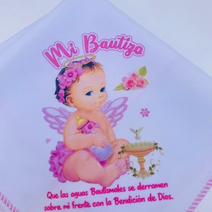 Baptism party Favors 12pcs napkins Recuerdos Para bautizo Christening Favors for girl