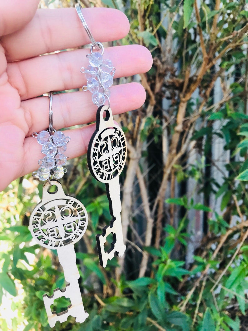 12pcs Recuerdos de boda Recuerdos para bautizoprimera comuni\u00f3n wood keychain ringbaptism favors 12pcs
