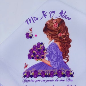 12pcs Quinceanera party Favors napkins Recuerdos Para Quinceanera servilletas