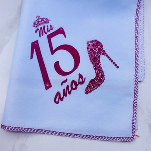12pcs Quinceanera party Favors napkins Recuerdos Para Quinceanera servilletas Burgundy 15 Años