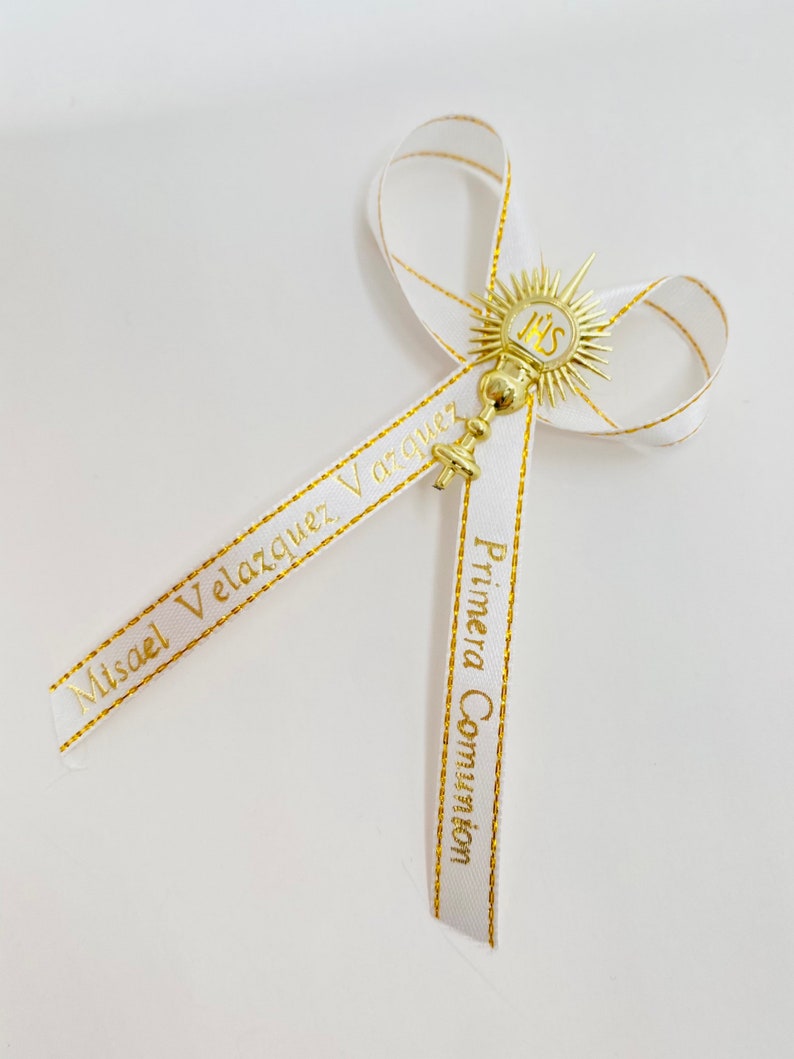 Personalized First Holy Communion Ribbons: Baptism, Confirmation Favors ...