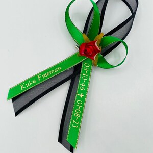 100-75-50-24-12pcs wedding/ Favor/Funeral ribbons/baptism favors /DOUBLE personalized ribbons With safety pin Listones grabados