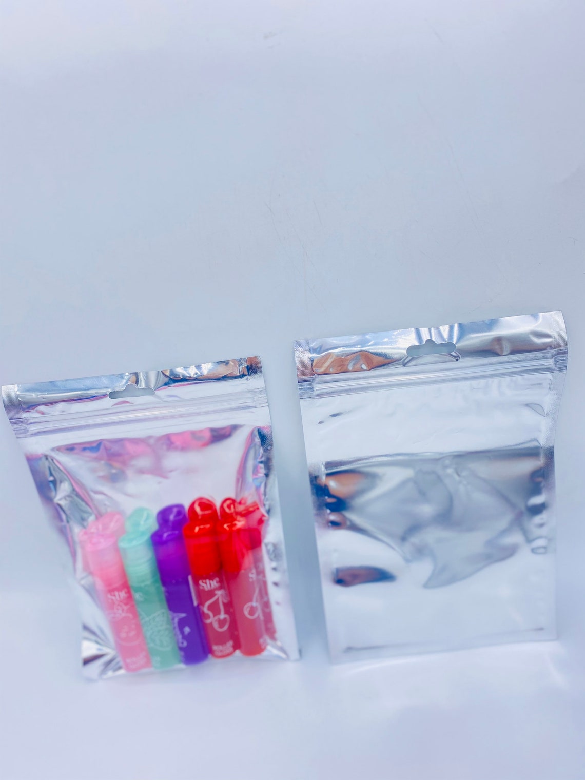 20pcs lip gloss bags lips gloss Reusable bags 14x21cm silver Etsy
