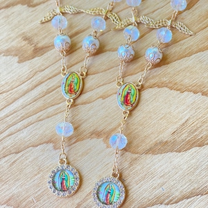 24pcs Baptism Favors: Pearl Rosary Bracelet, First Communion Gifts