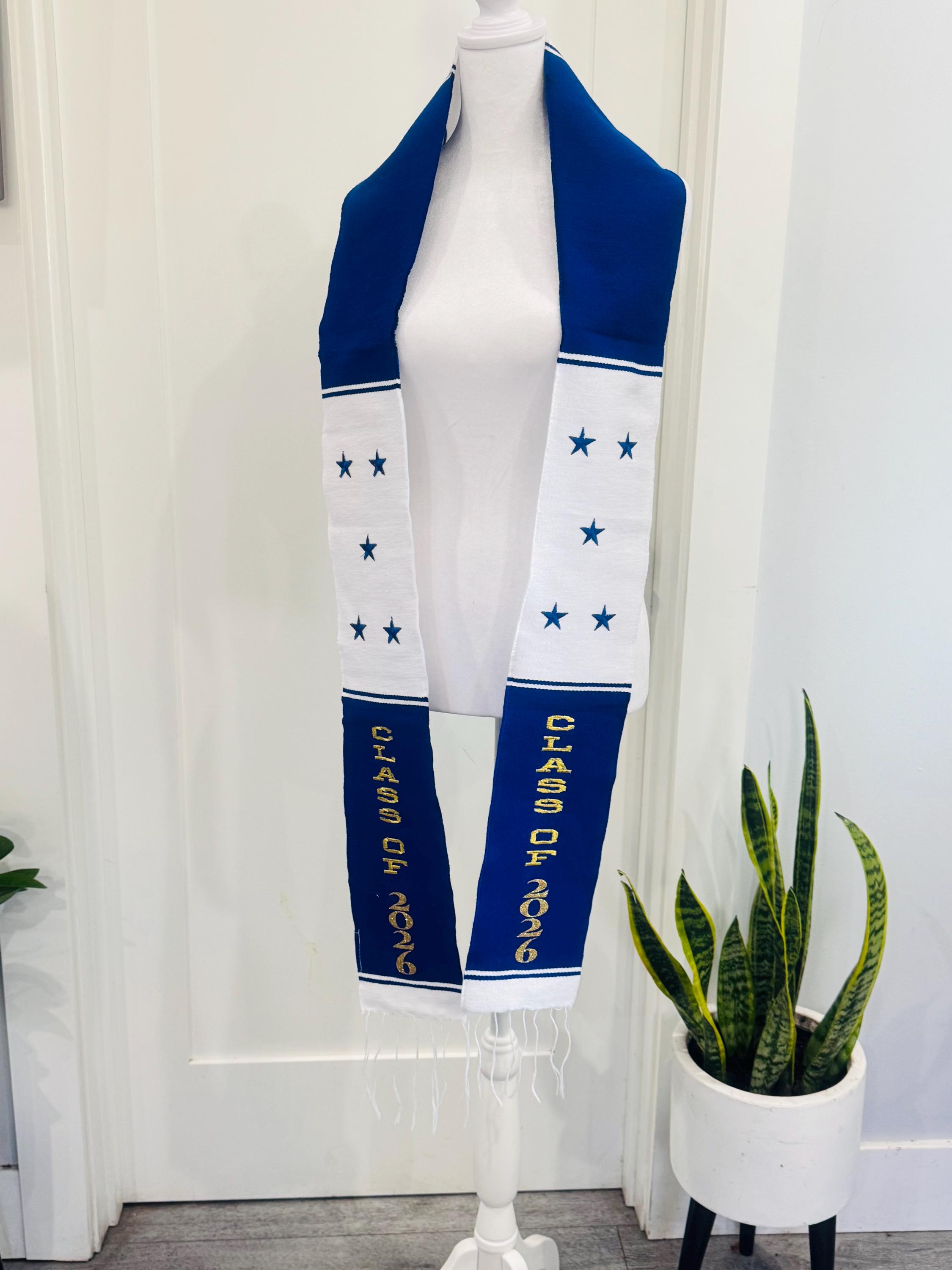 Fascia/stola per laurea con bandiera dell'Honduras, studio internazionale all'estero, unisex per adulti - Italia Fascia/stola per laurea con bandiera dell'Honduras, studio internazionale all'estero, unisex per adulti - Italia