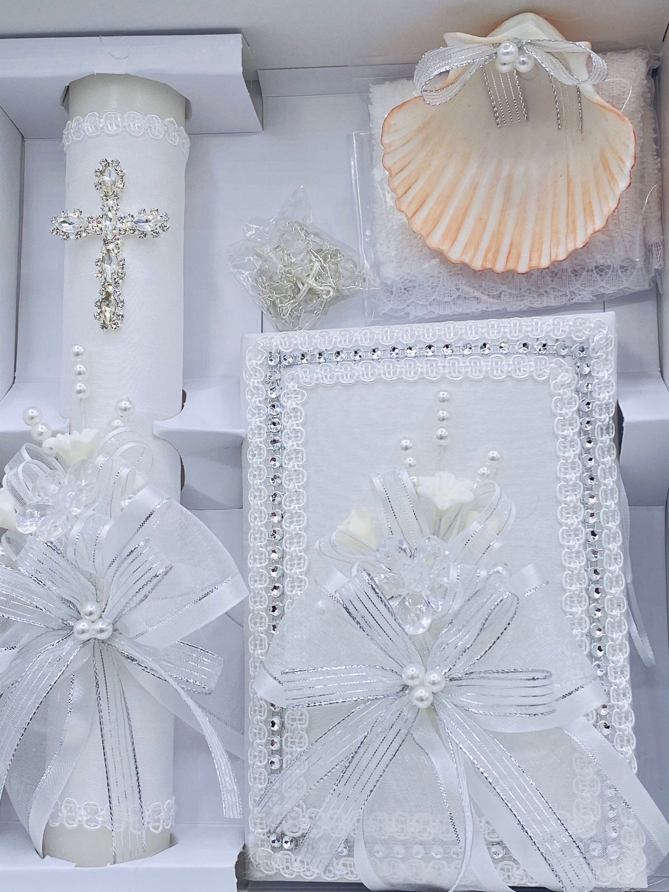 Baptism Candle Set Boy Girl Favors Set Vela Bautizo Nina Nino Recuerdos  Catholic