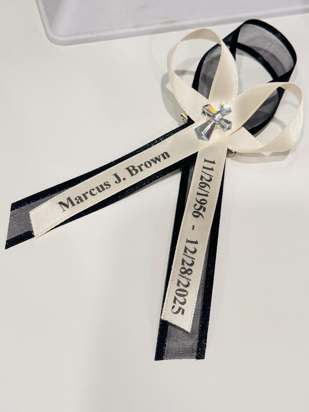 100-12 Memorial Ribbons, Funeral Favors Custom Memorial Ribbons Double ...