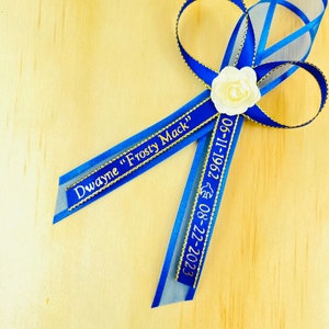 100-75-50-24-12pcs wedding/ Favor/Funeral ribbons/baptism favors /DOUBLE personalized ribbons With safety pin Listones grabados