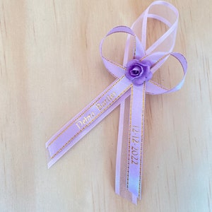 100-75-50-24-12pcs wedding/Funeral Favor/baptism favors /DOUBLE personalized ribbons With safety pin Listones grabados Funeral favor