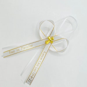 100-75-50-24-12pcs wedding/ Favor/Funeral ribbons/baptism favors /DOUBLE personalized ribbons With safety pin Listones grabados