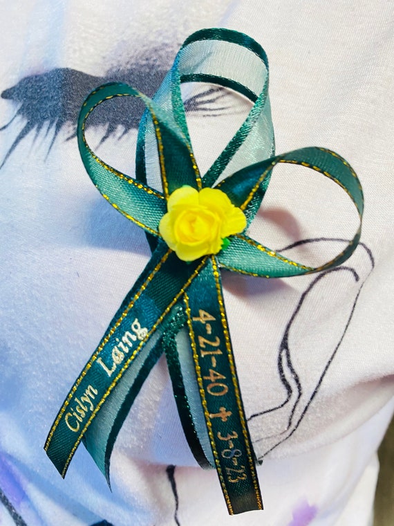 Funeral Favor/memorial Favor Gift/celebration of Life/ R.I.P Personalized  Ribbons D.E.P Listones Grabados 