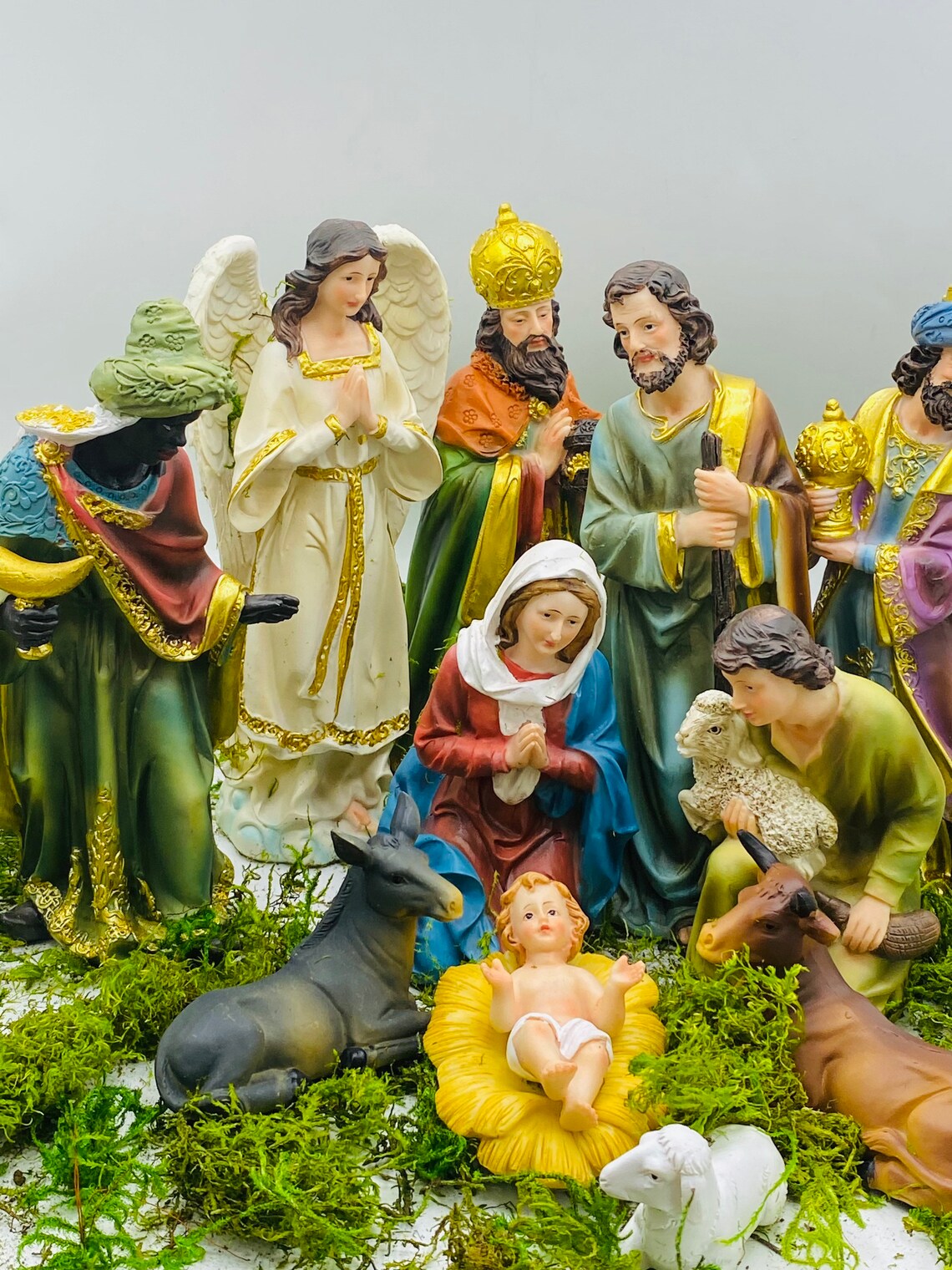 8christmas Nativity Scene Set Figures Polyresin Figurines Etsy