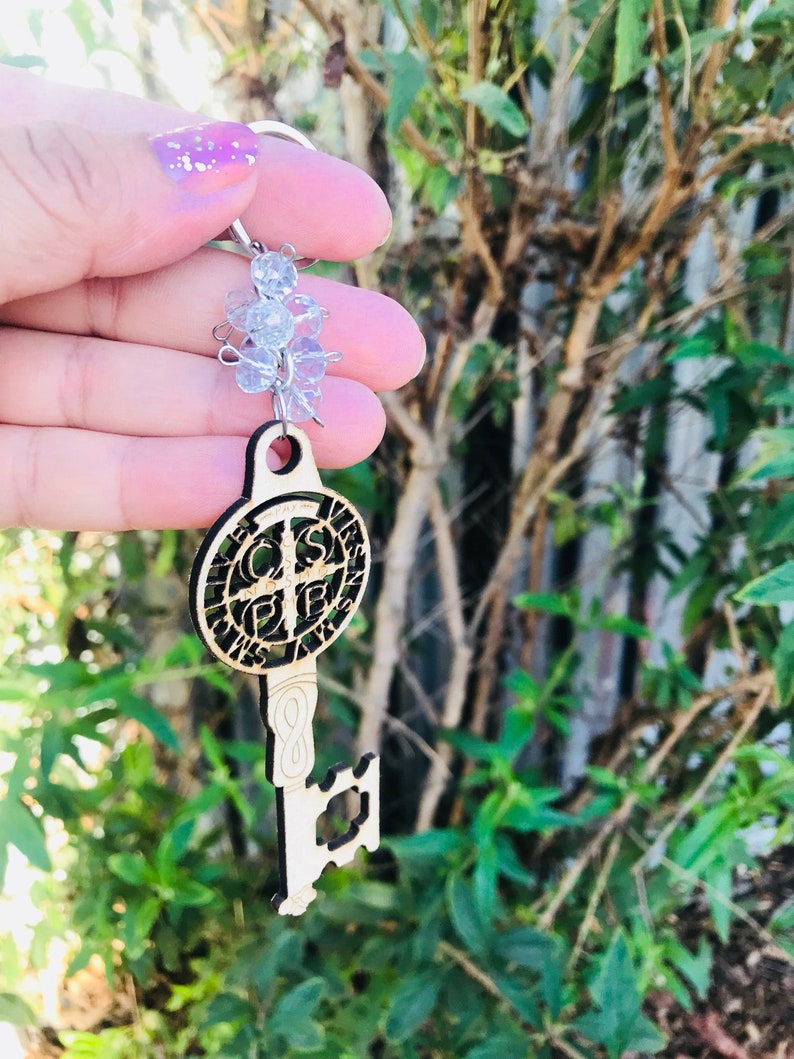 12pcs Recuerdos de boda Recuerdos para bautizoprimera comuni\u00f3n wood keychain ringbaptism favors 12pcs