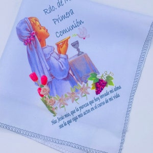 12pcs First Communion favors Napkins Recuerdos Para primera comunión de niña  SPANISH First Communion napkins
